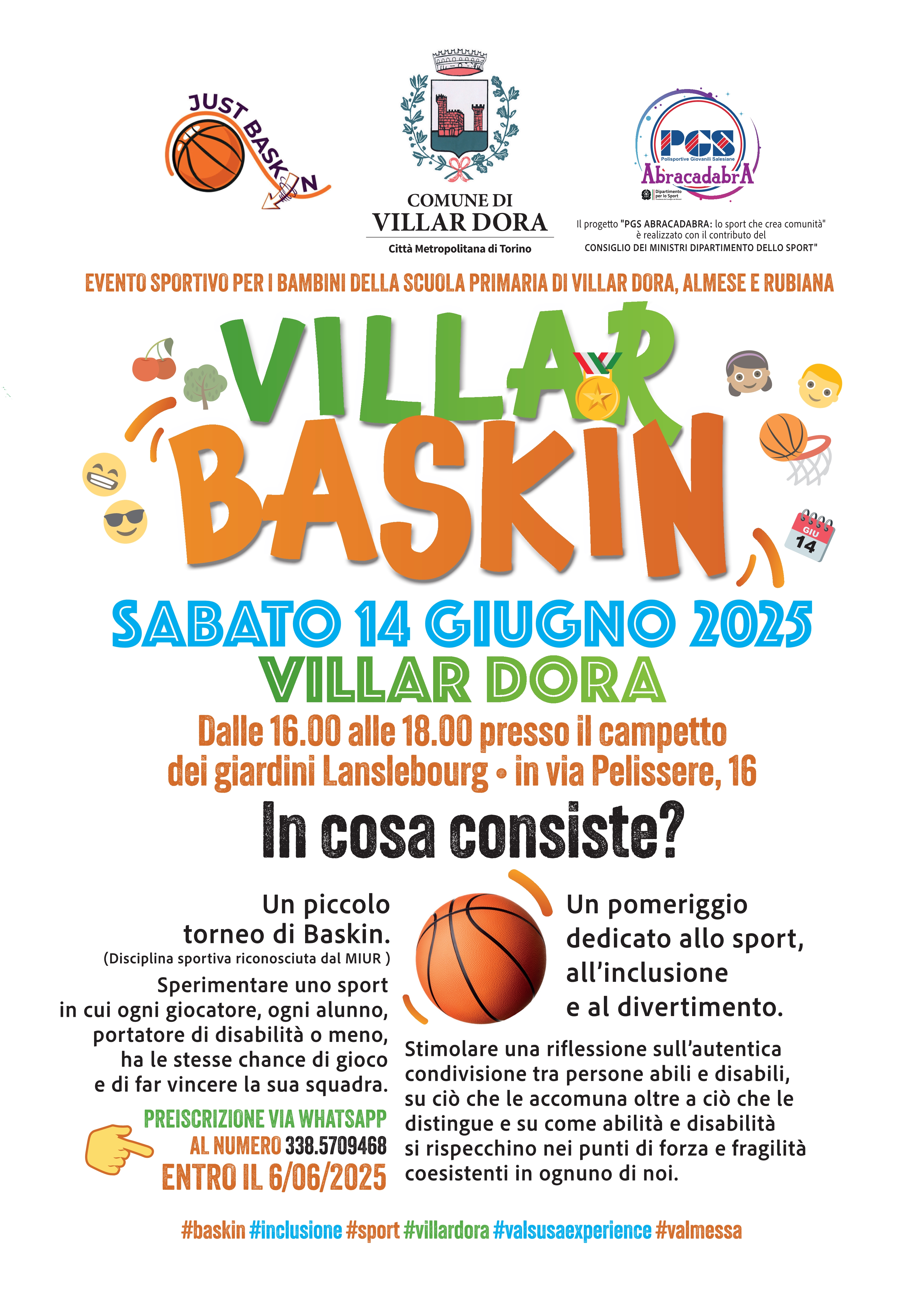 Villar Baskin: 
Sabato 14 giugno 2025.