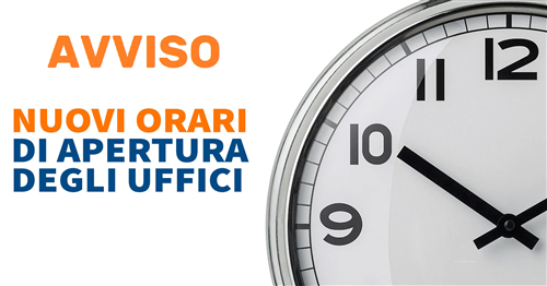 Decreto sindacale di modifica degli orari di apertura al pubblico degli uffici comunali a decorrere dal 3 agosto 2026.
